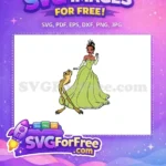 Free Smiling Tiana Free Frog Friend Princess And The Free SVG - Instant Download