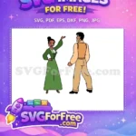 Free Smiling Tiana Free Green Dress Princess And Frog Free SVG 1 - Instant Download
