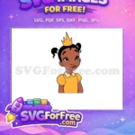 Free Smiling Tiana Free Golden Crown Princess And The Frog Free SVG - Instant Download