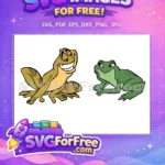 Free Smiling Frog Free Pensive Frog Princess Free SVG - Instant Download