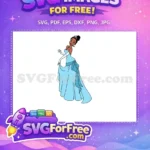 Free Smiling Tiana Free Blue Dress Princess And Frog Free SVG 2 - Instant Download