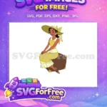 Free Smiling Tiana Free Yellow Dress Princess And The Frog Free SVG - Instant Download