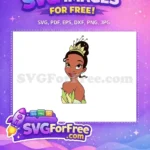 Free Smiling Tiana Free Green Earring Princess Free SVG - Instant Download