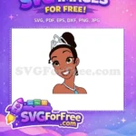 Free Smiling Face Free Tiara Necklace Princess Frog Free SVG - Instant Download