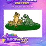 Free Brown Relaxed Free Green Pointing Princess Free SVG - Instant Download