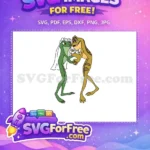Free Green Bride Free Brown Groom Princess and the Frog Free SVG - Instant Download