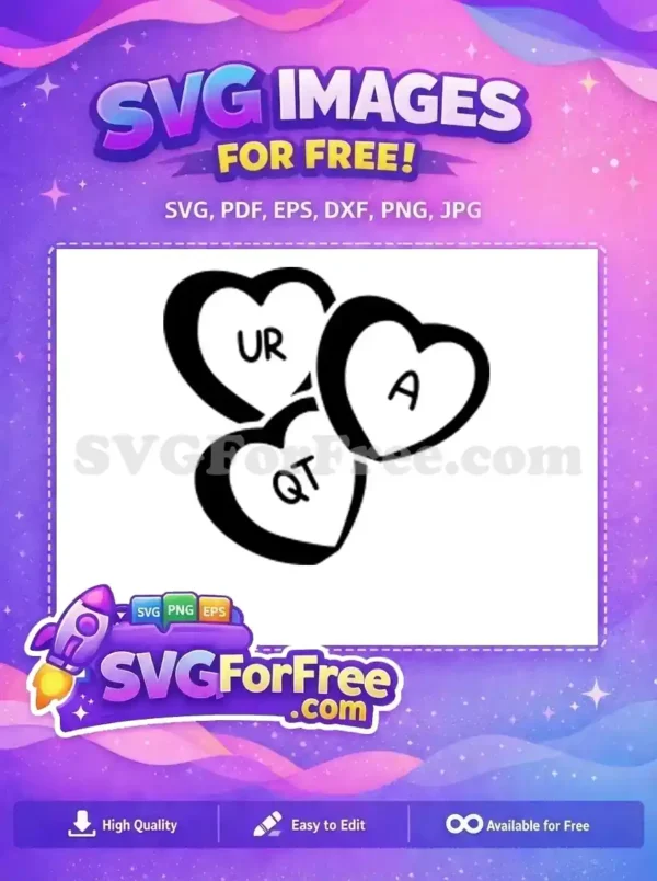 Free Valentine Hearts UR QT A Free Tic Tac Toe Free SVG
