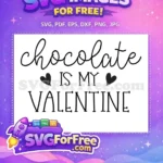 Free Chocolate Hearts Free Valentine Text Chocolate Free SVG - Instant Download