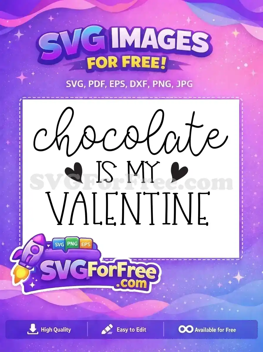 Free Chocolate Hearts Free Valentine Text Chocolate Free SVG