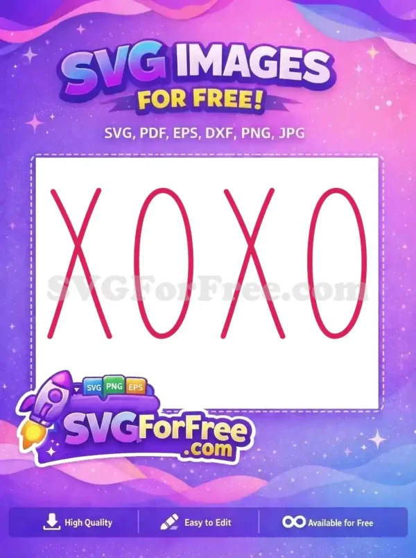 Free Pink XO Pattern Free Tic Tac Toe Design Free SVG