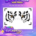 Free Black White Stripes Free Golden Eyes Tiger Free SVG - Instant Download