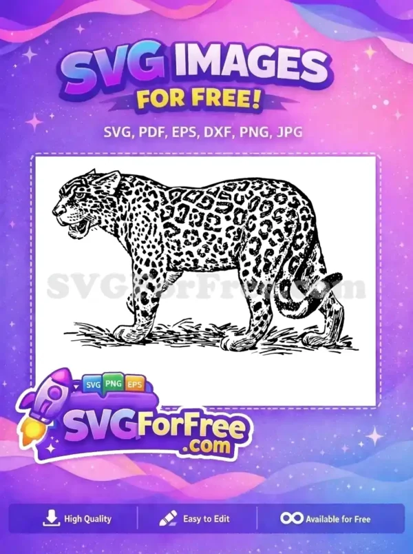 Free Roaring Tiger Free Black Spots Jungle Free SVG
