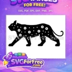 Free Black Spotted Tiger Free Silhouette Walking Movie Free SVG - Instant Download
