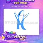 Free Blue Shark TikTok Dance Free Open Arms TikTok Free SVG - Instant Download