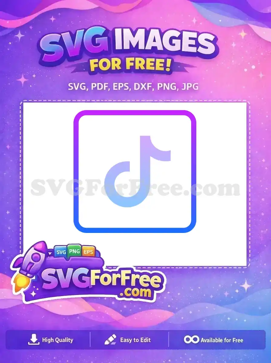 Free Icon Gradient Free Border TikTok Free SVG