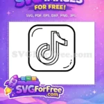 Free Black Line Free Trendy TikTok Free SVG - Instant Download