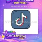 Free Layered Icon Free Red Cyan TikTok Free SVG - Instant Download
