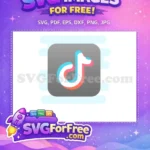 Free Blue Pink Line Free TikTok Icon Free SVG - Instant Download