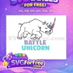 Free Angry Rhino Free Blue Purple Battle Unicorn Free SVG - Instant Download