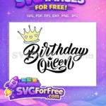 Free Yellow Crown Free Birthday Queen Celebration TikTok Free SVG - Instant Download