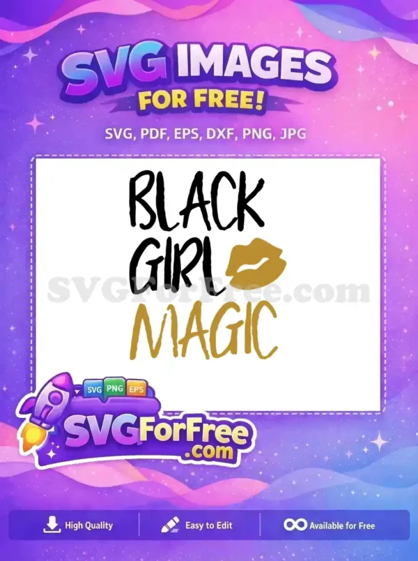 Free Black Girl Text Free Gold Lips TikTok Free SVG Free Black Girl Text Free Gold Lips TikTok Free SVG