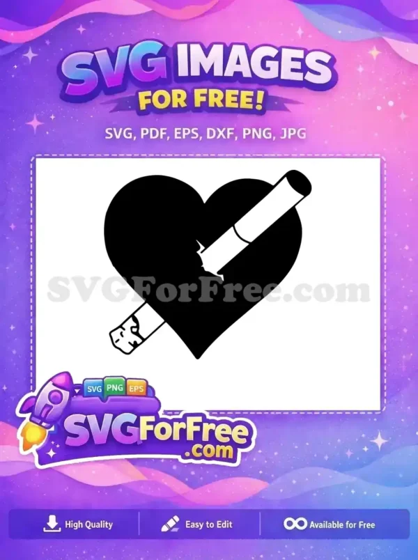 Free Broken Heart Free Cigarette TikTok Free SVG