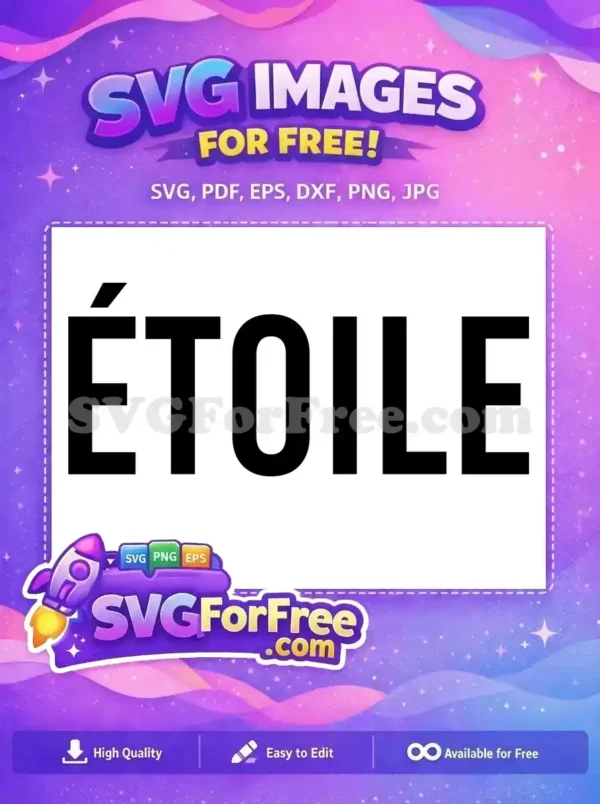 Free Etoile Star Free French Word Dark Free SVG Free Etoile Star Free French Word Dark Free SVG