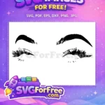 Free Eyelash Detail Free Eyebrow Detail TikTok Free SVG - Instant Download