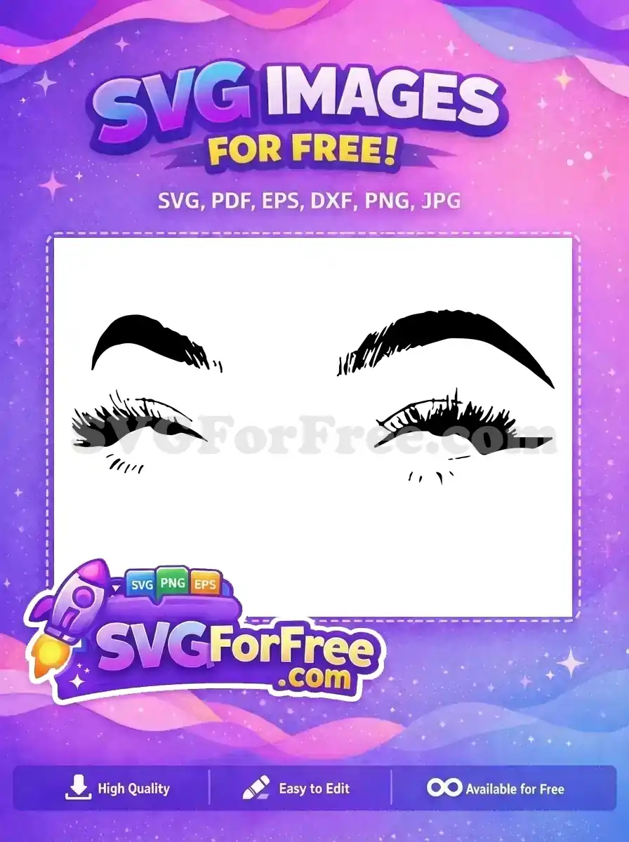 Free Eyelash Detail Free Eyebrow Detail TikTok Free SVG