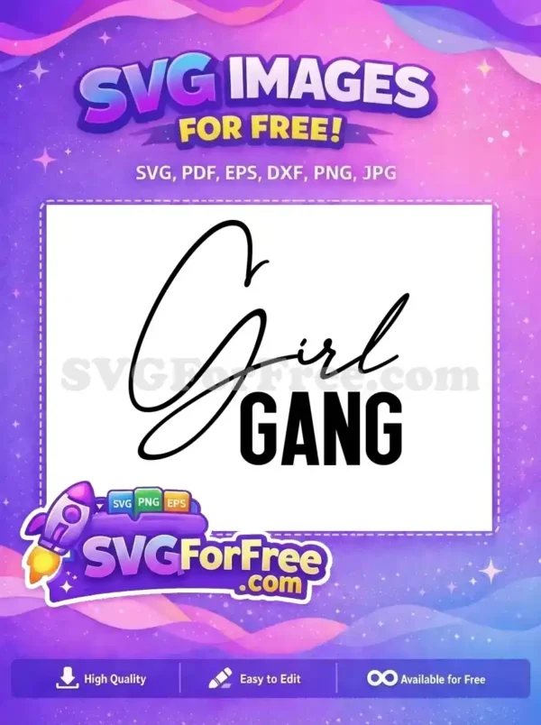 Free Girl Gang Script Free TikTok SVG Free SVG
