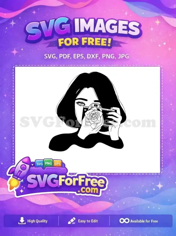 Free Rose Camera Free Black Hair TikTok Free SVG Free Rose Camera Free Black Hair TikTok Free SVG
