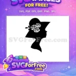 Free Elegant Lady Free Floral Hat Silhouette TikTok Free SVG - Instant Download