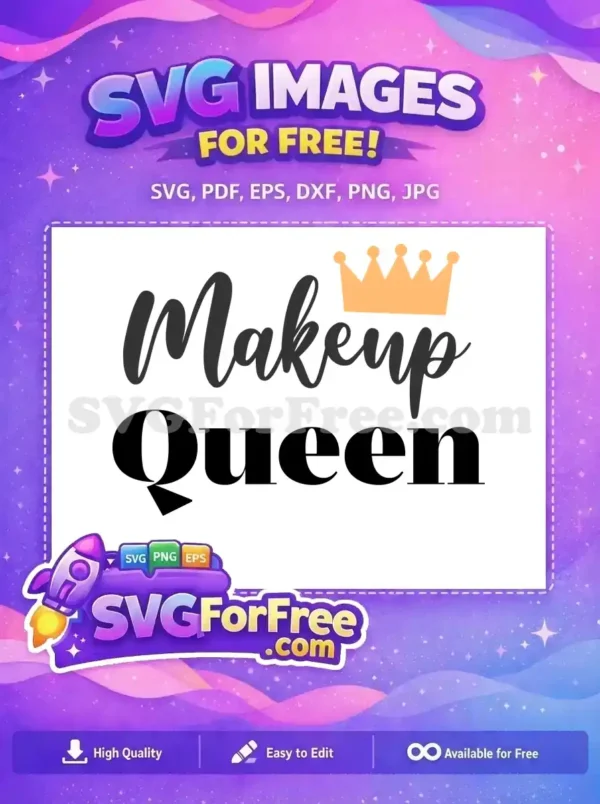 Free Golden Crown Free Makeup Queen TikTok Free SVG