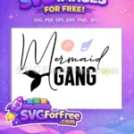 Free Seashells Accents Free Mermaid Gang TikTok Free SVG - Instant Download
