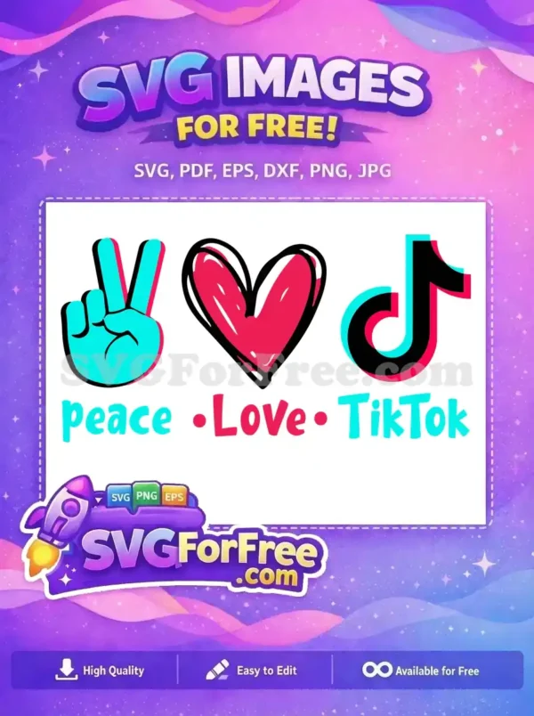 Free Peace Sign Free Heart Shape TikTok Free SVG