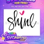 Free Black Shine Text Free Pink Heart TikTok Free SVG - Instant Download