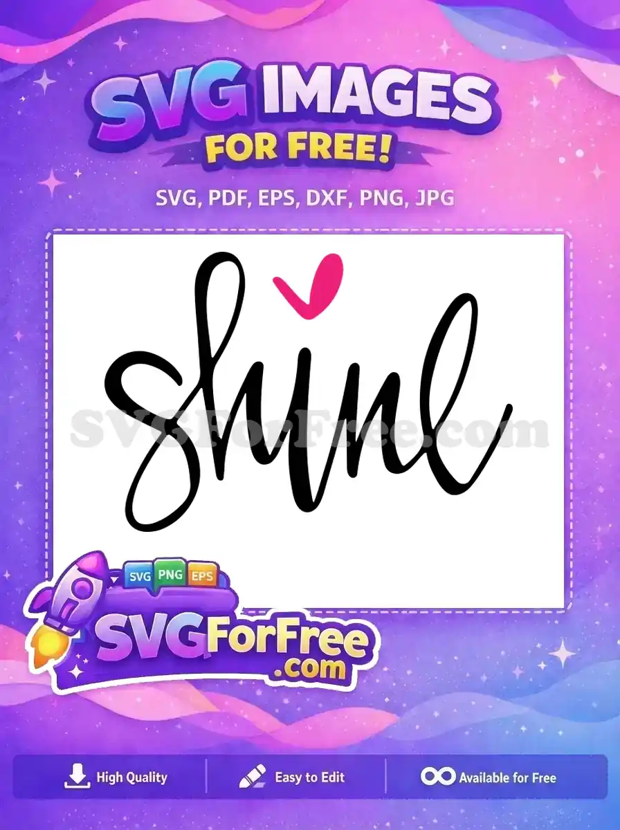 Free Black Shine Text Free Pink Heart TikTok Free SVG