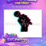 Free Raised Fist Free Microphone TikTok Protest Free SVG 1 - Instant Download