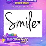 Free Smile Typography Free Heart Detail TikTok Free SVG - Instant Download