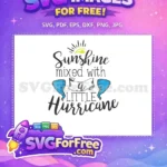 Free Sunshine Little Hurricane Free Banner TikTok Free SVG - Instant Download