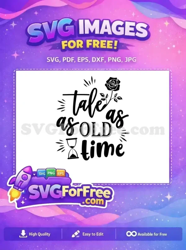 Free Rose Accent Free Hourglass Detail Beauty Beast Free SVG