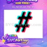 Free Cyan Detail Free Magenta Detail TikTok Free SVG 2 - Instant Download