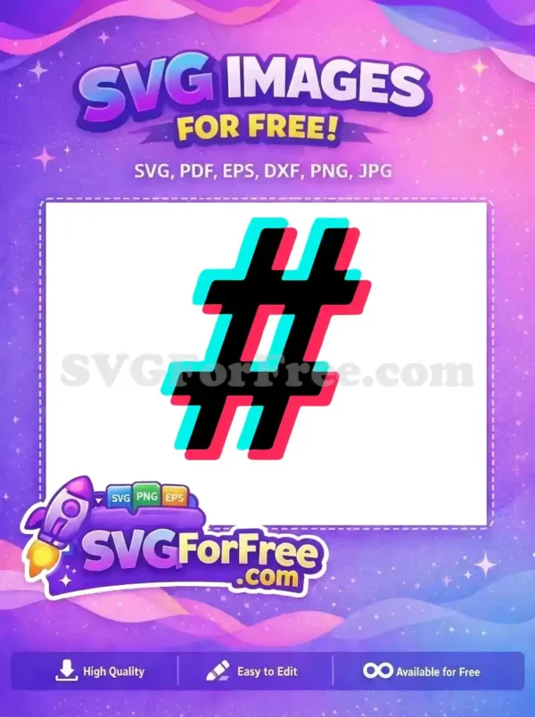 Free Cyan Detail Free Magenta Detail TikTok Free SVG 2
