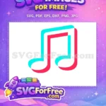 Free Aqua Note Free Pink Note TikTok Free SVG - Instant Download