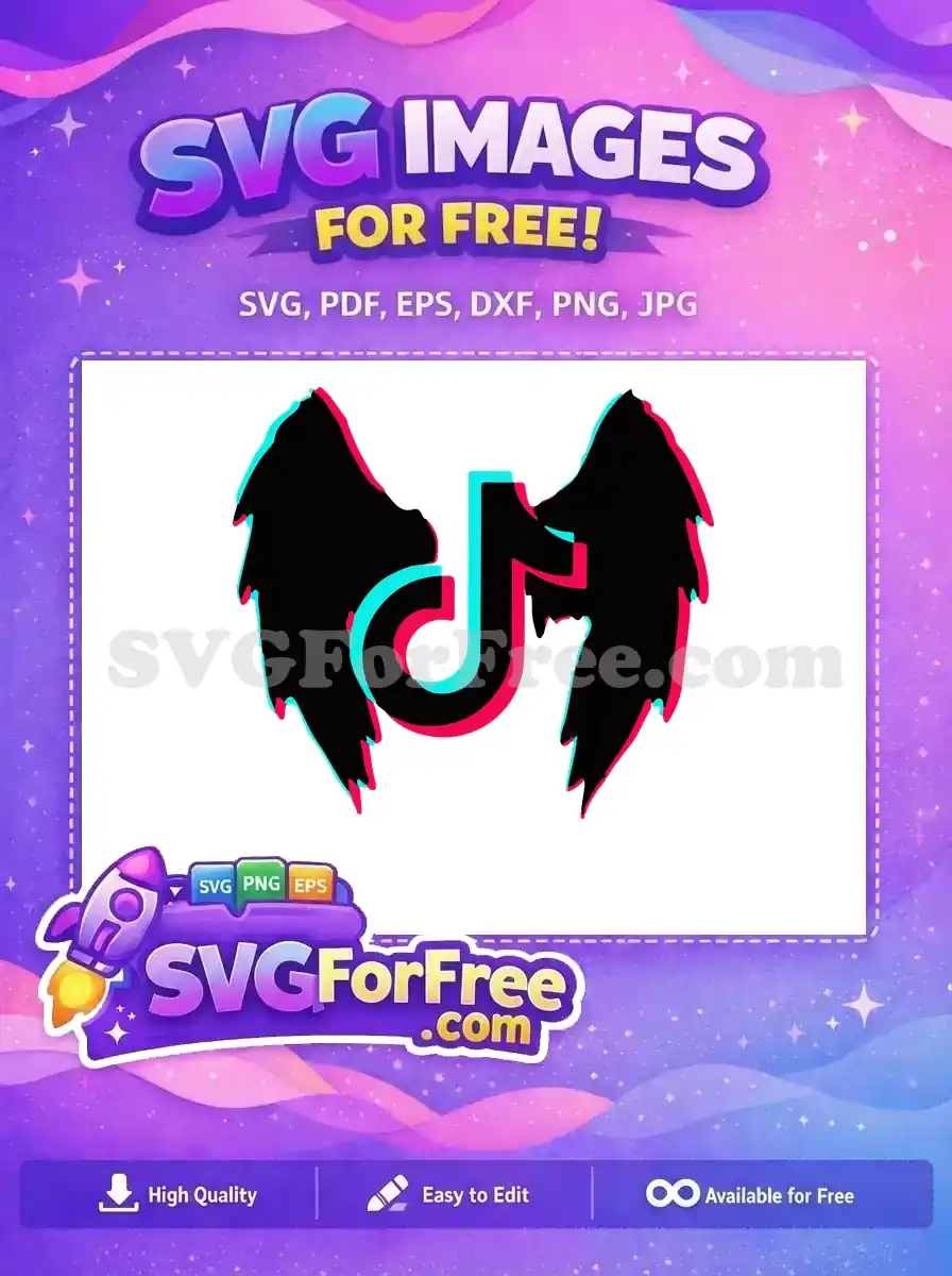 Free TikTok Wings Free Glitch Effect TikTok Free SVG