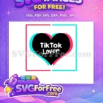 Free Heart Border Free TikTok Lover Pink Blue Free SVG - Instant Download