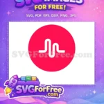 Free White Lines Free Pink Circle TikTok Free SVG - Instant Download