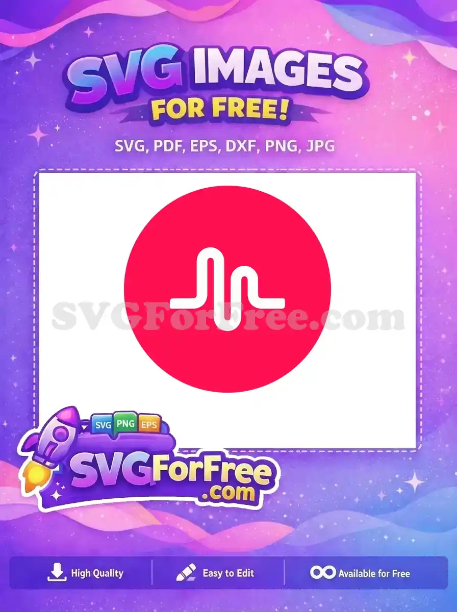 Free White Lines Free Pink Circle TikTok Free SVG