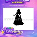 Free flowing hair Free elegant ballgown Aurora Disney Princess Free SVG - Instant Download