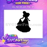 Free Elegant Silhouette Free Flowing Gown Pose Aurora Disney Princess Free SVG - Instant Download
